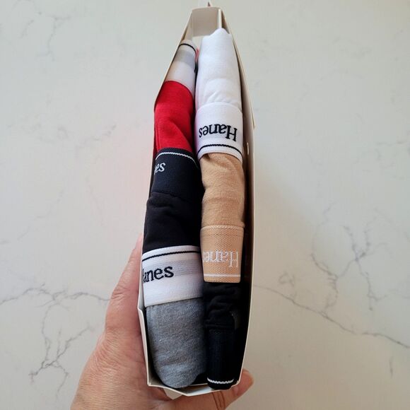 Hanes Underwear Womens 6 Medium Hipsters Cotton Stretch Originals 6 Pairs - Picture 2 of 7